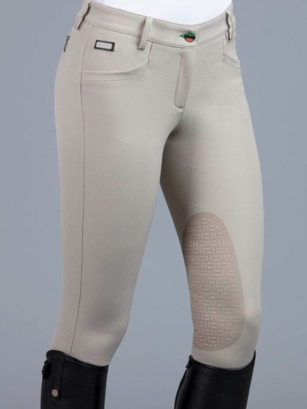 IAGO ITALIA DONNA LIGHT TAN EQUESTRIAN BREECHES RIDING PANTS SIZE 38= US 2